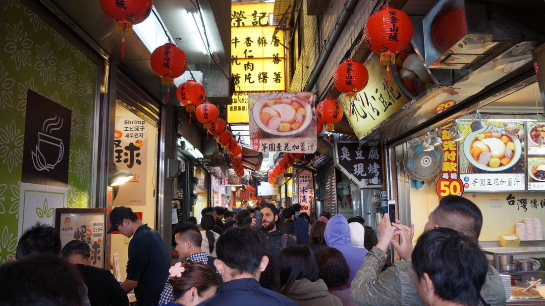 Eating Street Food in Jiufen Town, Taiwan