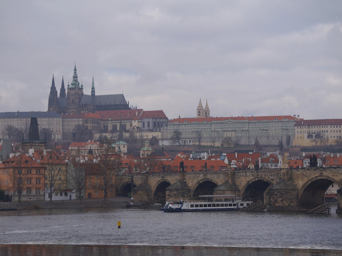 Prague - Eating Trdelnik at Charles Bridge