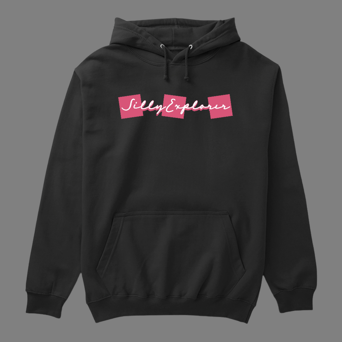 Black 'Solo Traveller' Women Hoodie by SillyExplorer 3rd Front View