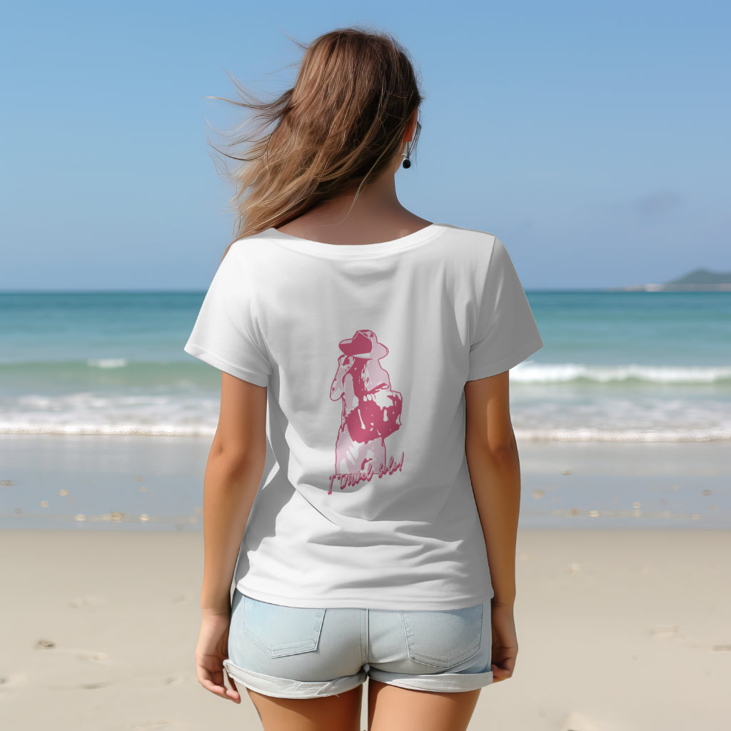 'Solo Traveller’ Women White T-Shirt by SillyExplorer Back View