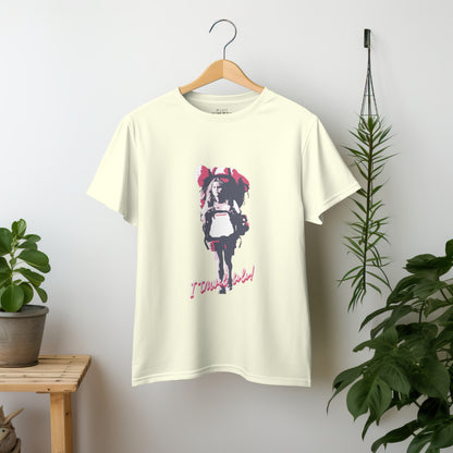 'Solo Backpacker’ Women Off-White T-Shirt by SillyExplorer 2nd Front View