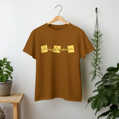 ‘Lovely Hugs’ Women Brown T-Shirt Valentine Special by SillyExplorer 2nd Front View