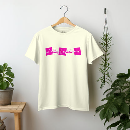 ‘Spoiling Myself’ Women Off White T-Shirt Valentine Special by SillyExplorer 2nd Front View