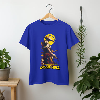 ‘Samurai Discipline’ Men Royal Blue T-Shirt by SillyExplorer 2nd Front View