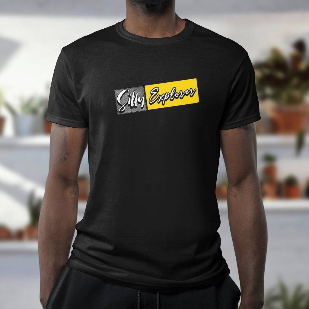 Black 'Biker Lifestyle' Men T-Shirt by SillyExplorer Front View